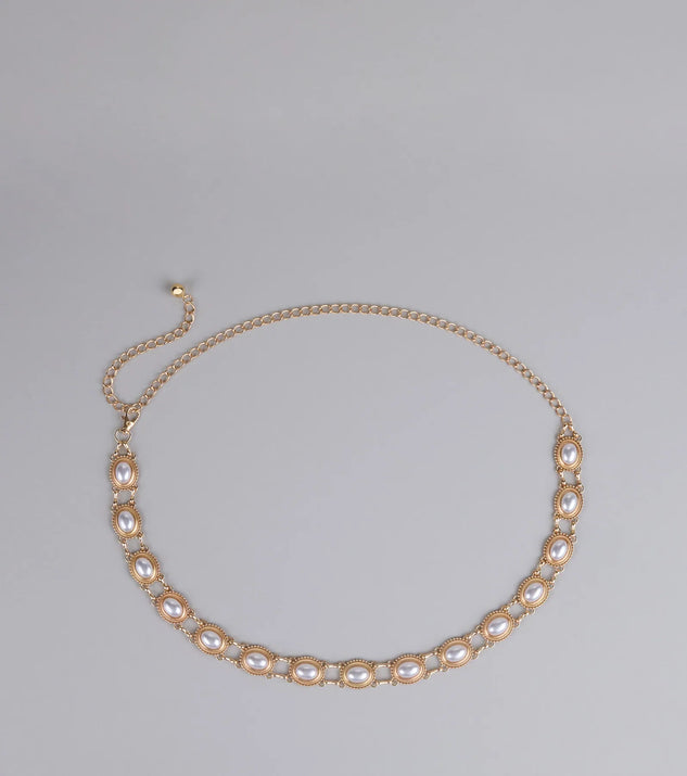 Shop Windsor Glam Intentions Pearl Chain Belt Online – Trendy & Affordable Fashion