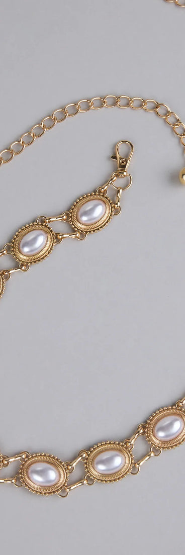 Glam Intentions Pearl Chain Belt