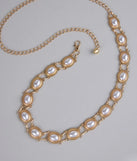 Glam Intentions Pearl Chain Belt
