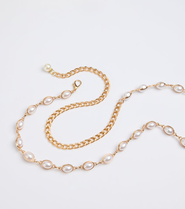 Oh-So-Chic Faux Pearl Chain Belt