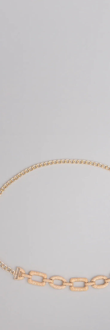 Charming Ways Textured Chain Belt