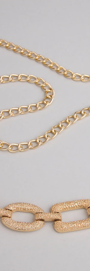 Charming Ways Textured Chain Belt