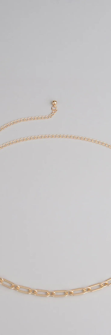 Hold It Together Paper Clip Chain Belt