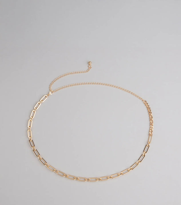 Hold It Together Paper Clip Chain Belt