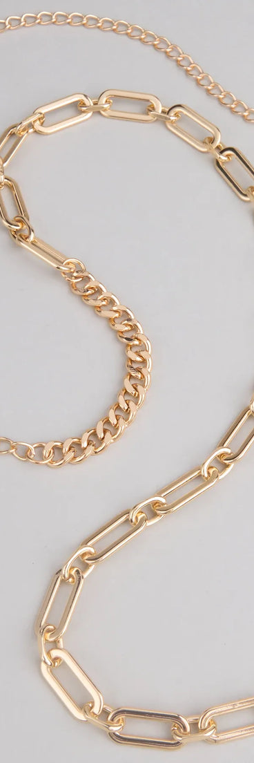 Hold It Together Paper Clip Chain Belt