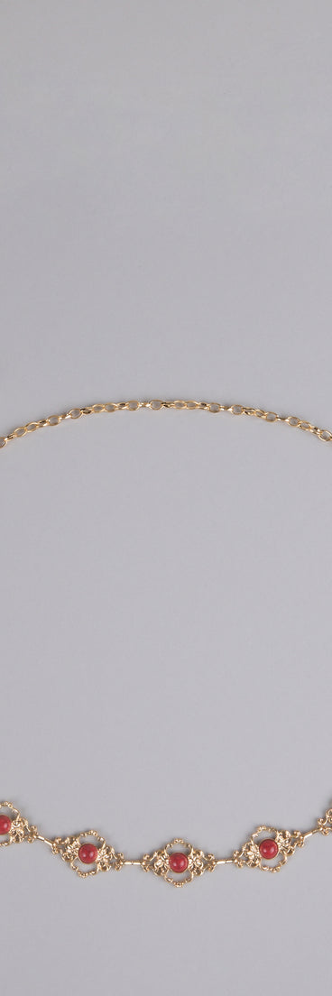 Pretty Please Dainty Stone Chain Belt