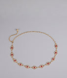 Pretty Please Dainty Stone Chain Belt