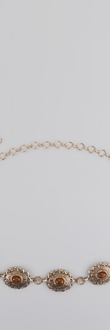 Get inspired with the Southern Wind Statement Concho Chain Belt, a feed-worthy piece that’s part of Windsor's updated and curated women’s clothing edit packed with must-have fall outfit ideas.