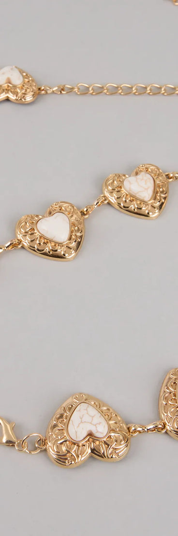 Wanderlust Dreams Heart Chain Belt