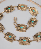 Western Spirit Stone Medallion Chain Belt