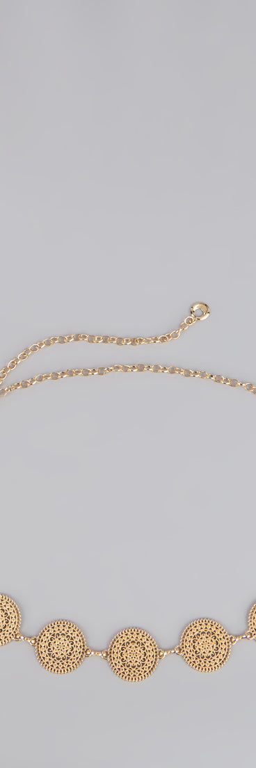 Style your vibe in seconds with the Linked in Luxe Filigree Chain Belt, a fashion accessories essential that completes any outfit with ease.