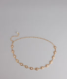 Vintage Charm Pearl Chain Belt
