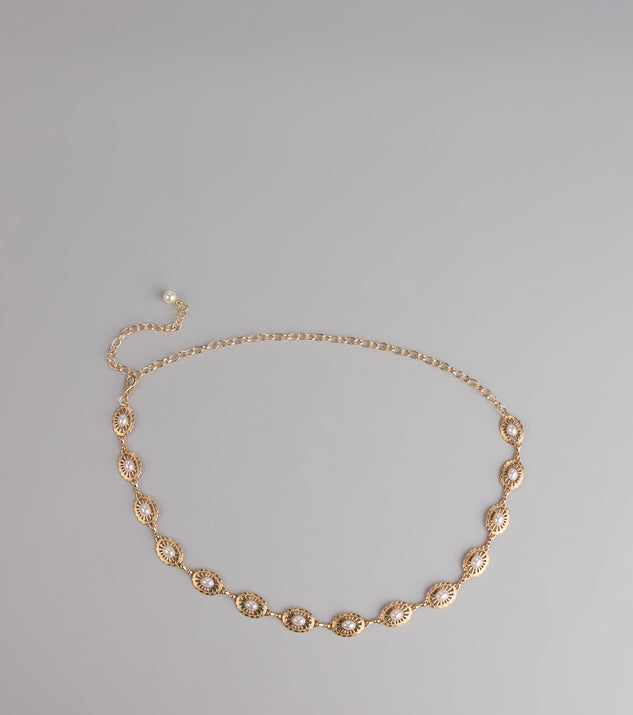 Vintage Charm Pearl Chain Belt