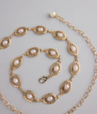 Vintage Charm Pearl Chain Belt