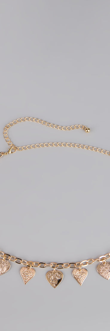 Style your vibe in seconds with the Heart To Heart Charm Belt, a fashion accessories essential that completes any outfit with ease.