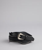 Wild Edge Studded Faux Leather Belt