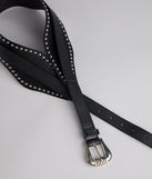 Wild Edge Studded Faux Leather Belt