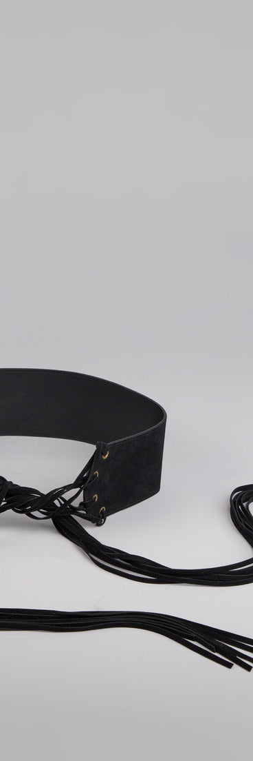 Style your vibe in seconds with the Belt It Babe Faux Suede Tie Belt, a fashion accessories essential that completes any outfit with ease.