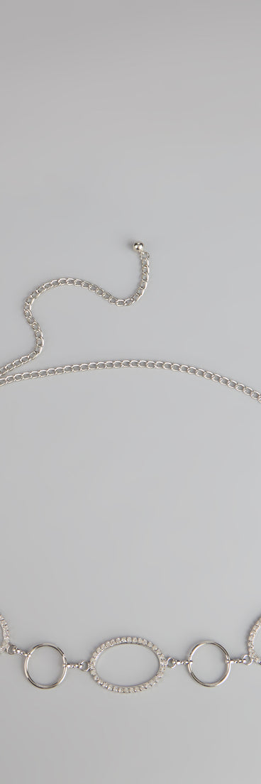Glow Theory Rhinestone Oval Belt