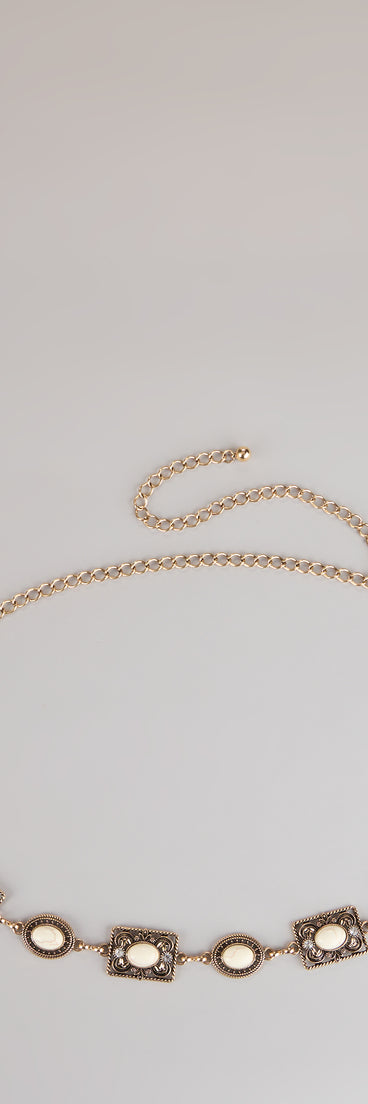 Desert Muse Stone Concho Chain Belt
