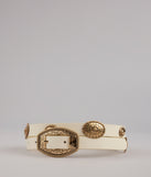 Western Charm Concho Faux Leather Belt