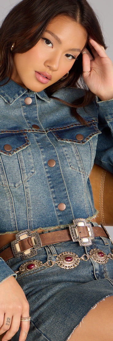 Southern Wind Statement Concho Chain Belt