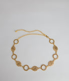 Gilded Era Textured Concho Chain Belt