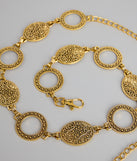 Gilded Era Textured Concho Chain Belt