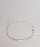 Gem Glow Etched Chain Belt