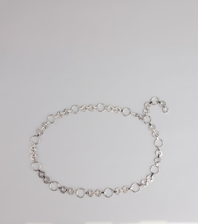 Trendy Vibes Textured O-Ring Chain Belt