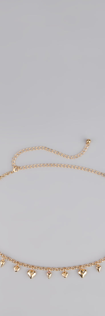 Style your vibe in seconds with the Heart To Heart Charm Chain Belt, a fashion accessories essential that completes any outfit with ease.