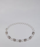 Major Attitude Etched Square Chain Belt