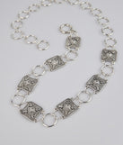 Major Attitude Etched Square Chain Belt