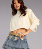 Buckle Up Etched Faux Leather Belt