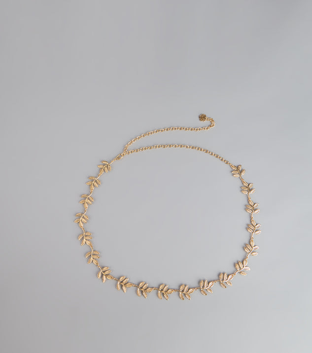 Golden Flair Leaf Chain Belt