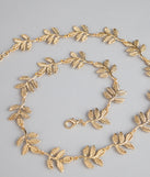 Golden Flair Leaf Chain Belt