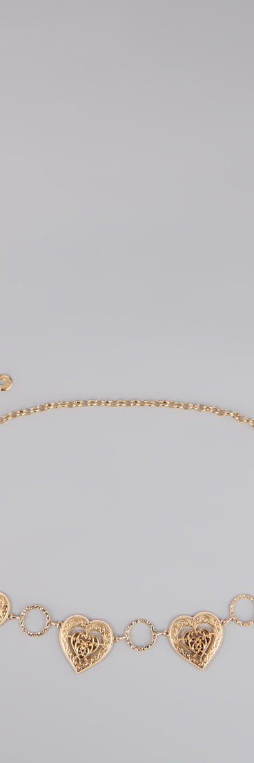 Style your vibe in seconds with the Heart to Heart Chain Belt, a fashion accessories essential that completes any outfit with ease.