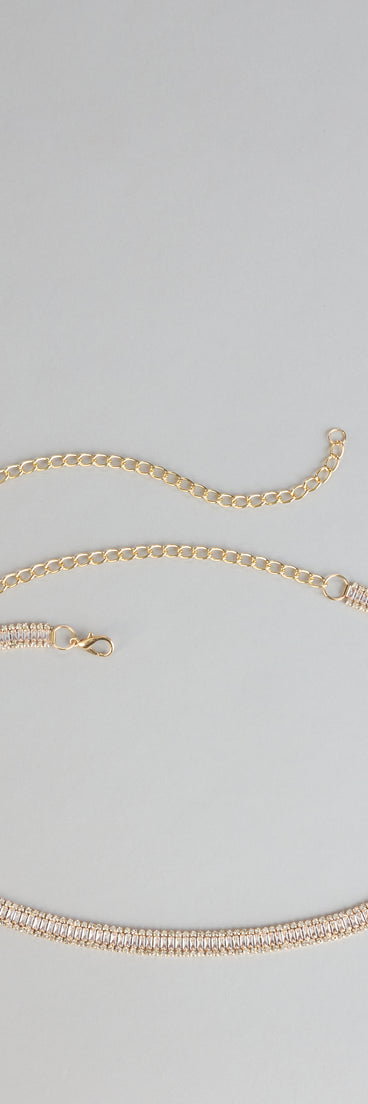 Shimmer Statement Cubic Zirconia Belt