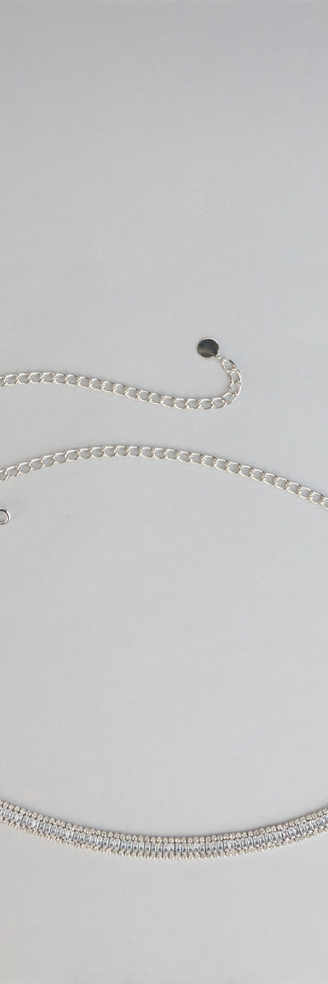Shimmer Statement Cubic Zirconia Belt