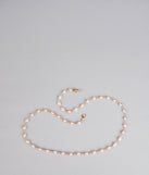 Everyday Elegance Faux Pearl Chain Belt