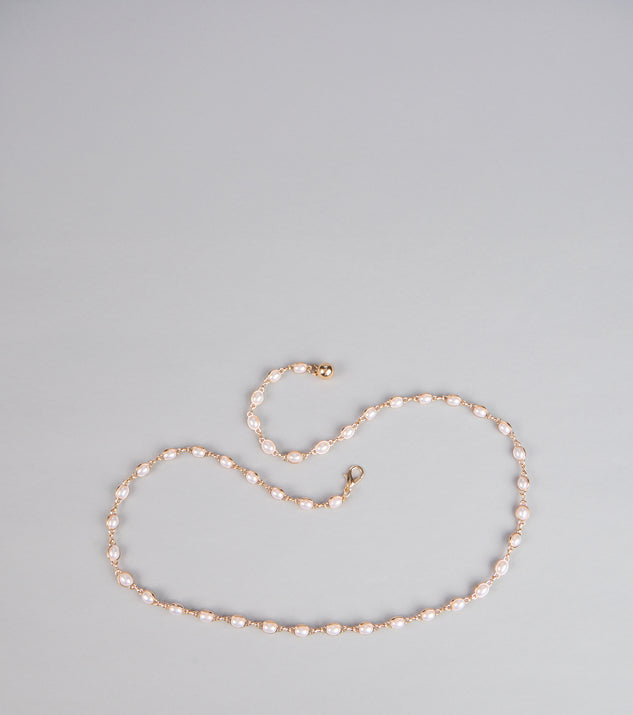 Everyday Elegance Faux Pearl Chain Belt