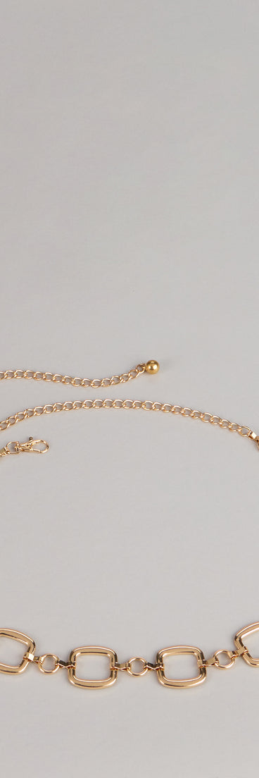 Chic Impact Square Chain Belt