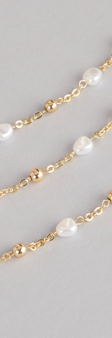 Delicate Glow Pearl Chain Belt | Windsor display picture 1
