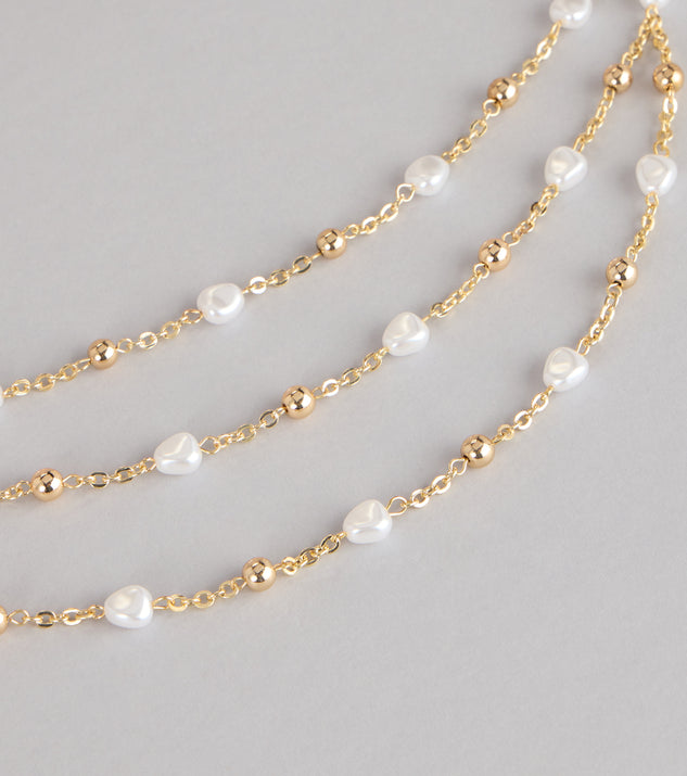 Delicate Glow Pearl Chain Belt | Windsor display picture 3