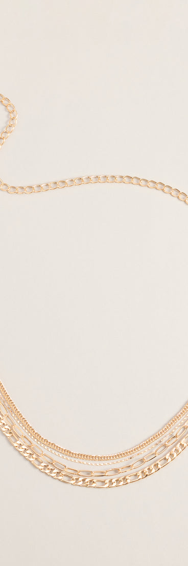 Linked To The Look Layered Chain Belt