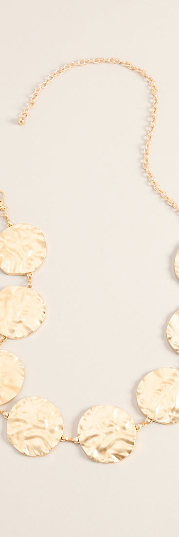Sculpted Shine Disc Chain Belt