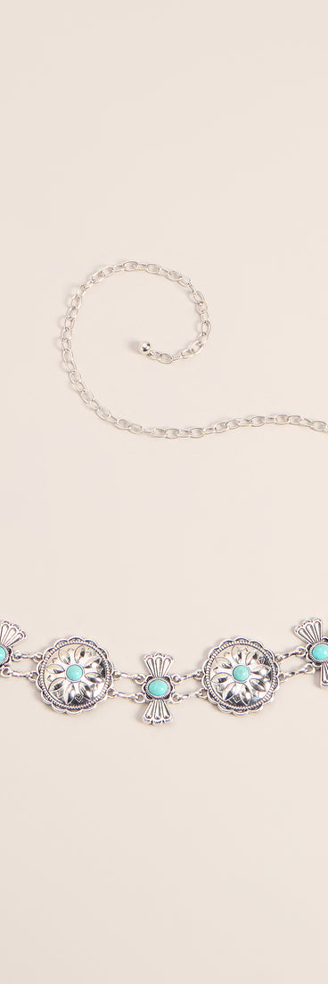 Statement Styling Stone Concho Chain Belt