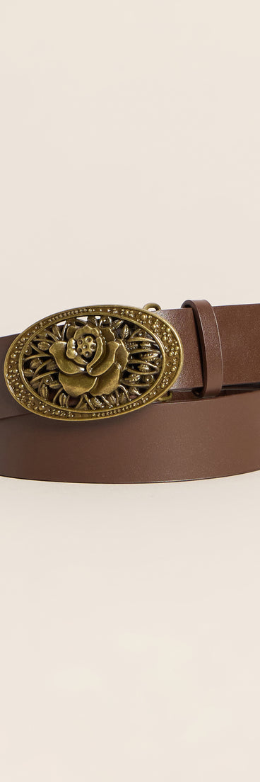Rose Rodeo Vintage Floral Buckle Belt