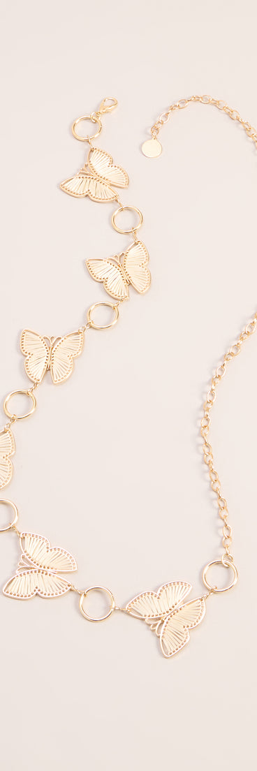 Trendy Charm Butterfly Chain-Link Belt