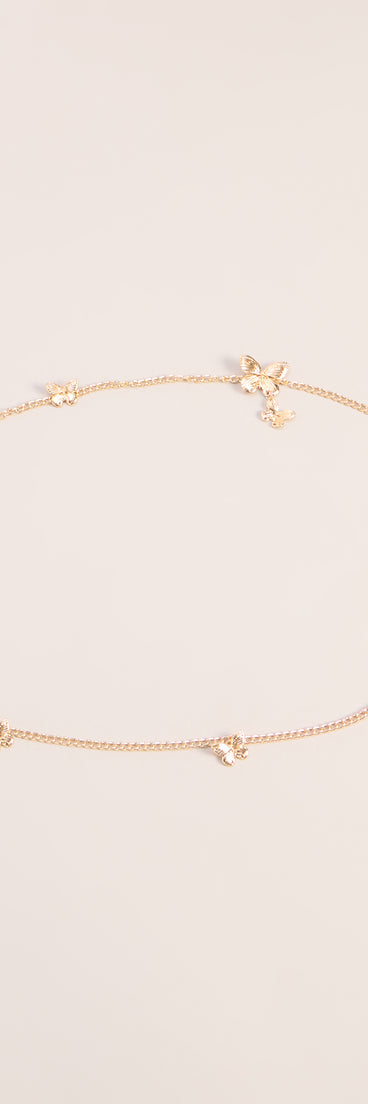 Flutter Detail Butterfly Chain Belt